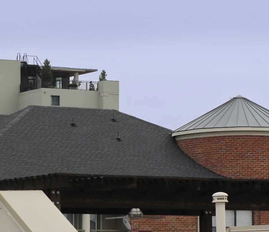 A home fitted with impact resistant shingles, installed by Alpine Roofing Company