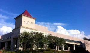 The front of the Alford Media building, metal roofing provided by Alpine Roofing Construction