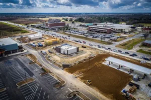 Ambassador Town Center Lafayette, with a flat roof installed by Alpine Roofing Construction