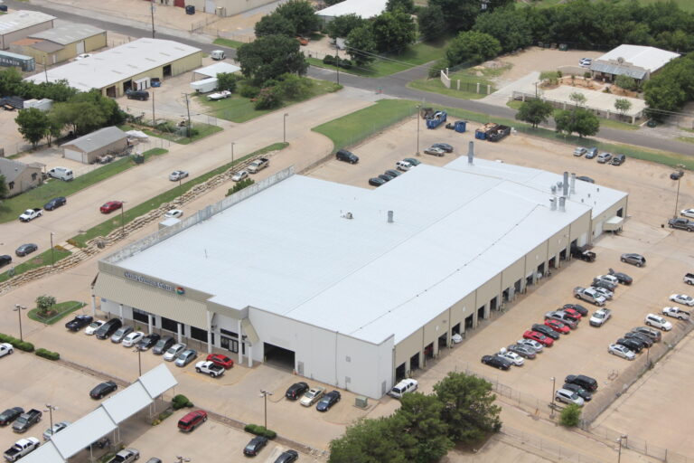 flat roof commercial warehouse